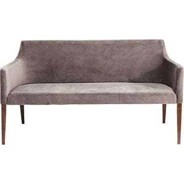 Kare Design Bank Mode Velvet, elegante Esszimmerbank in Samt, weiche Polster, Sitzbank, Sitzmöbel, Grau, (H/B/T) 88x164x62cm im Sale